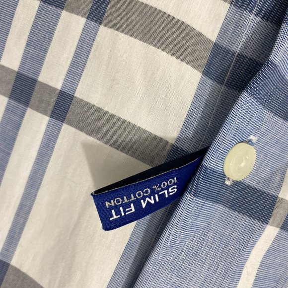 Kenneth Cole | Oeko-Tex Men's New Navy Long Sleeve Button Down Dress Shirt 32 33 - Picture 7 of 14